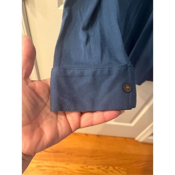 J. Jill Blue Hidden Button Soft Long Sleeve Tunic Too sz S EUC - Picture 5 of 7